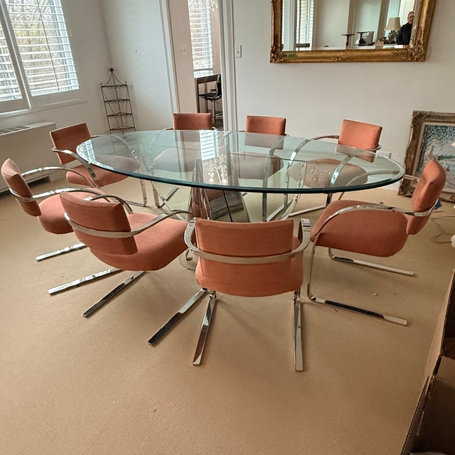 Mid Century Brueton Dining Room Set With 8 Chairs For Sale - Image 12 of 15
