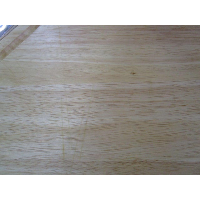 Tan 1990s Cabin Bull Shaped Beechwood and Cast Aluminum Serving Cutting Trencher Board Winsome Wood For Sale - Image 8 of 8