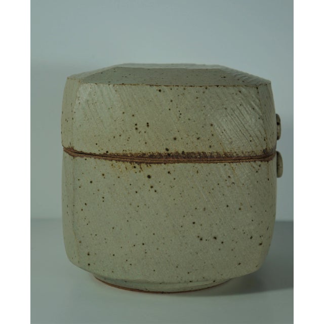 Contemporary 1990s Warren MacKenzie Cut Sided Lidded Box With Mark For Sale - Image 3 of 13