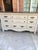 2020s Ornate French Country Linen Bisque Dresser, Trifold Mirror & Nightstands For Sale - Image 5 of 9