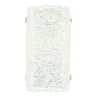 Mid-Century Murano Ice Glass Wall Light/Sconce From Kaiser Leuchten, Germany, 1960s For Sale