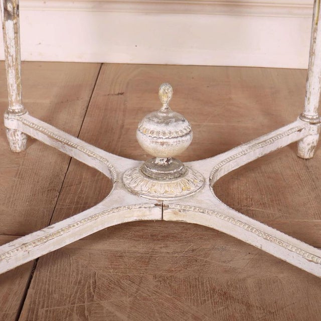 Swedish Carved Lamp Table For Sale - Image 4 of 9