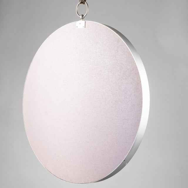 Hanging Mirror with Cut Glass and Metal Frame For Sale - Image 5 of 9