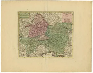 Antique Map of Bavaria, 1740