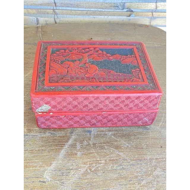 Antique Chinese Lacquered Box and Cover, 1880s For Sale - Image 9 of 10