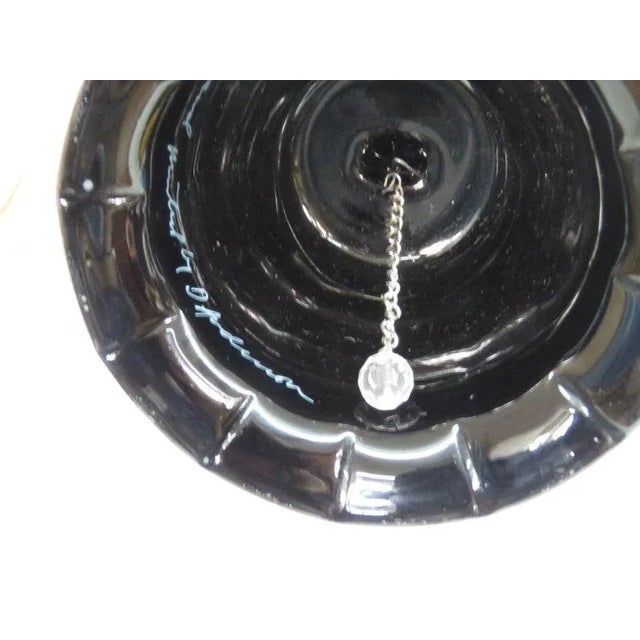 Fenton Carnival Glass Amethyst Hand Painted Flowers Bell For Sale - Image 10 of 11