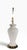 Late 20th Century Late 20th Century Decorative White Ceramic Raised Foliate Design Table Lamp For Sale - Image 5 of 18
