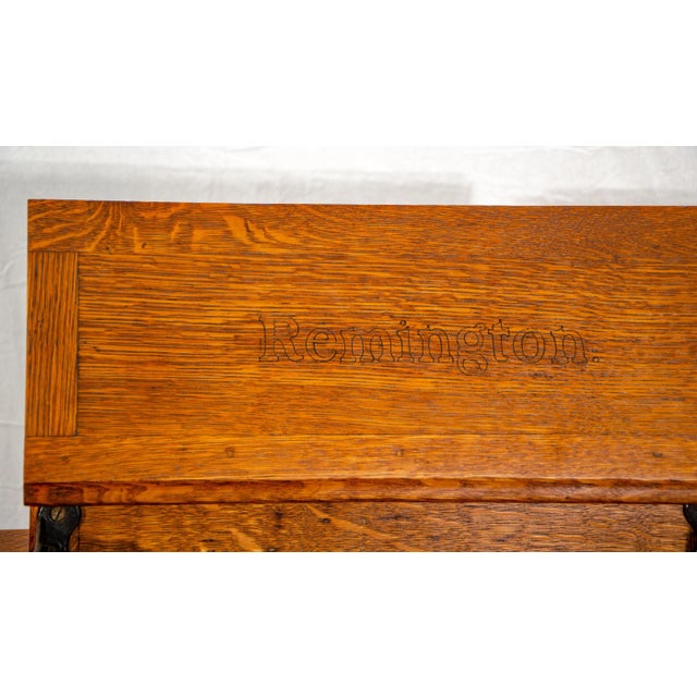 Vintage Remington Oak Typewriter Desk For Sale - Image 11 of 12