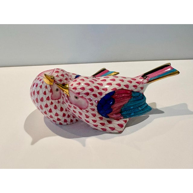 Late 20th Century Late 20th Century Herend Love Birds Figurine For Sale - Image 5 of 10