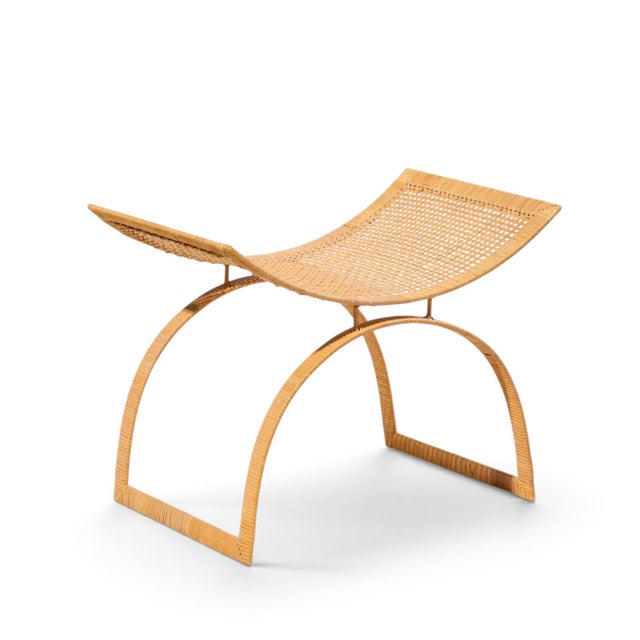 Harvey Probber Artisan Collection Mid Century Rattan Over Steel Stools - Pair For Sale In Chicago - Image 6 of 12