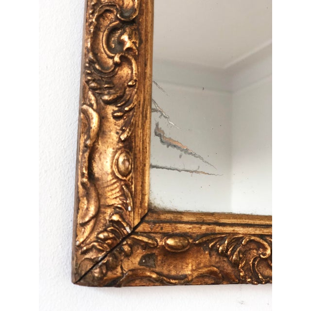 Wood Handcrafted Antique Rococo Full-Length Mirror Belgium, 1900 For Sale - Image 7 of 10