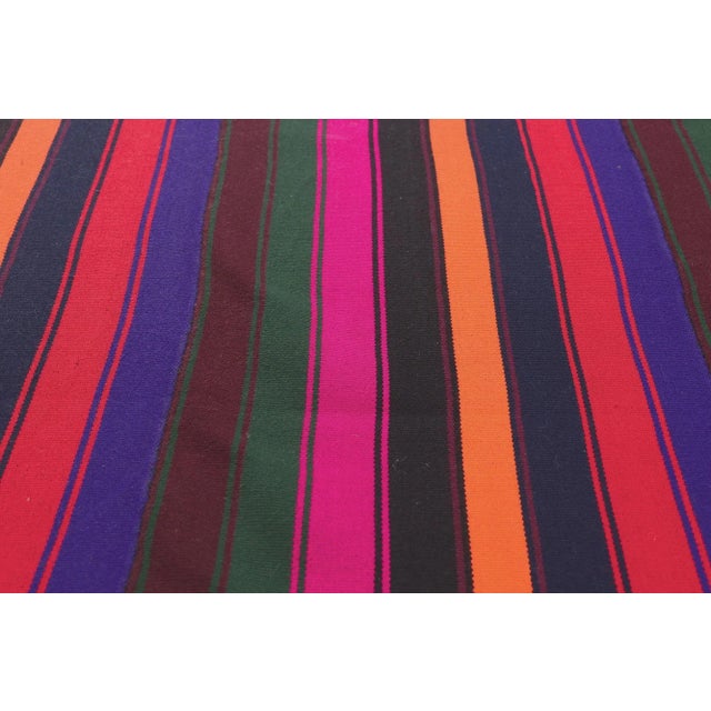 Late 20th Century Late 20th Century Bold Vintage Turkish Striped Kilim Rug - 10’06 X 12’05 For Sale - Image 5 of 10