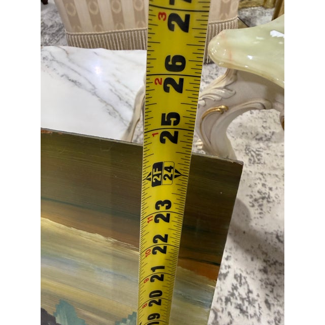 Black Edgar a Starek Painting Oil on Board Signed 1976 New York City For Sale - Image 8 of 9