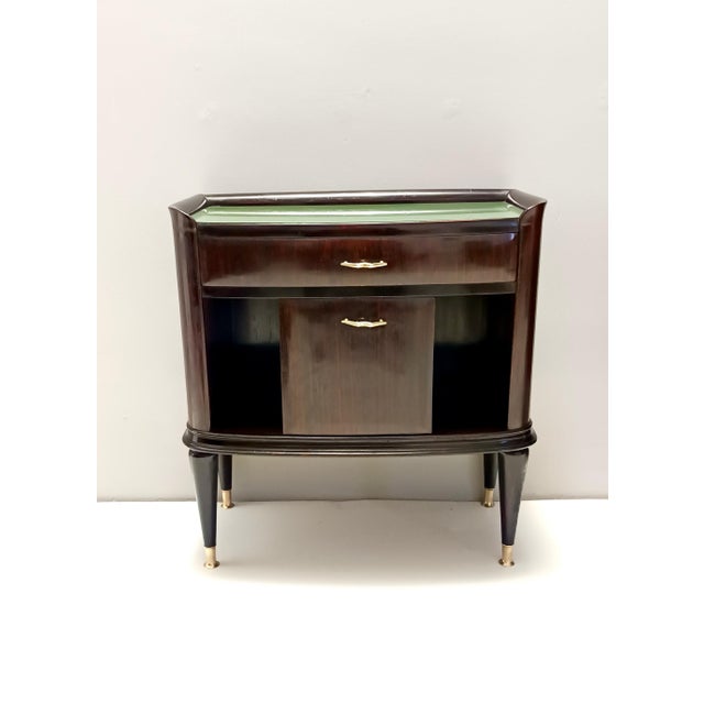 Wood Ebonized Walnut and Beech Nightstands in the style of Tomaso Buzzi, 1950s, Set of 2 For Sale - Image 7 of 11