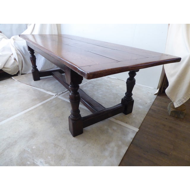 Antique Jacobean Style Oak Table For Sale In Boston - Image 6 of 7