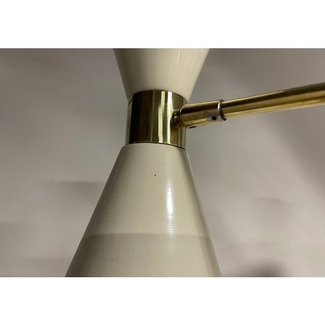 Brass Cone Chandelier, 1950s For Sale - Image 10 of 11