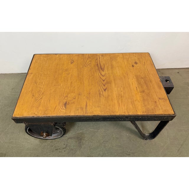 Industrial Black Coffee Table Cart, 1960s For Sale - Image 12 of 17