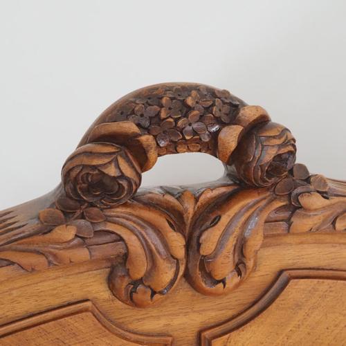 Antique French Louis Philippe Style Bed on Casters, 1890s For Sale - Image 3 of 18