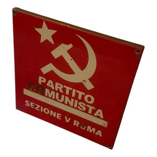 Sign of the Italian Communist Party of Rome, 1970s For Sale
