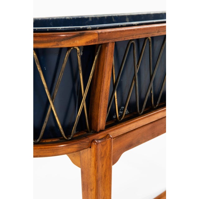 Metal Plant Stand Table Attributed to Carl-Axel Acking, Sweden, 1940s For Sale - Image 7 of 9