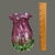 Mid-Century Modern Vintage Art Glass Vase Two-Tone Cranberry & Green Ruffled Top For Sale - Image 3 of 7