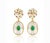 Metal Natural Multi Sapphire, Emerald, & White Topaz Earring in 14k Gold For Sale - Image 7 of 8