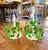 Vintage Ivy Metal Tole Hurricane Candle Holders Pair For Sale - Image 9 of 14