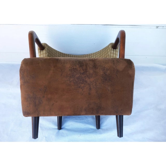 Beige Art Deco Modernist Armchair, 1930s-1950s For Sale - Image 8 of 18
