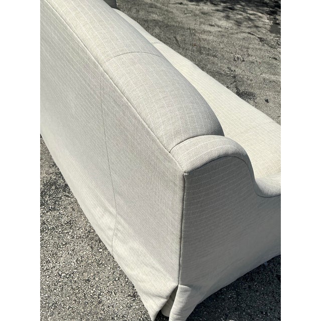 Vintage Boho Charles Stewart Pinstripe Sofa For Sale - Image 4 of 12