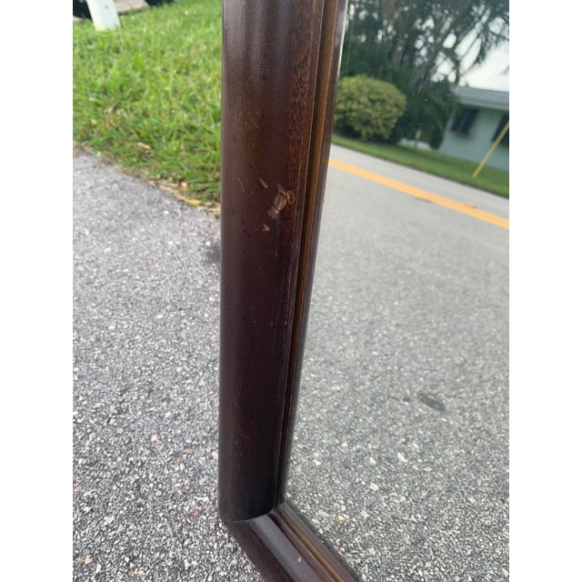 Vintage Faux Burl and Brass Dual Mirrors For Sale - Image 9 of 11