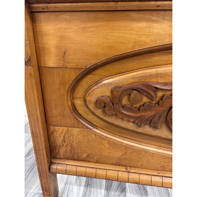Antique Full Size Victorian Eastlake Carved Floral Acanthus Scrollwork Bed For Sale - Image 9 of 13