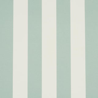 Schumacher Emma Stripe Wallpaper In Seaglass For Sale