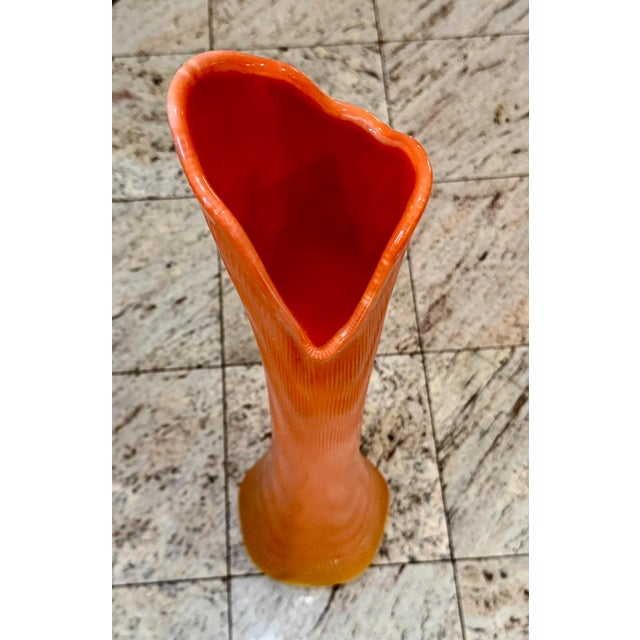 Vintage Le Smith Bittersweet Nubby Butt Swung Vase - 35” Tall For Sale - Image 4 of 11