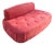 Cashmere Rubies Leather Two-Seater Mademoiselle Sofa by Matteo Thun and Antonio Rodriguez for Baxter, 1960s For Sale