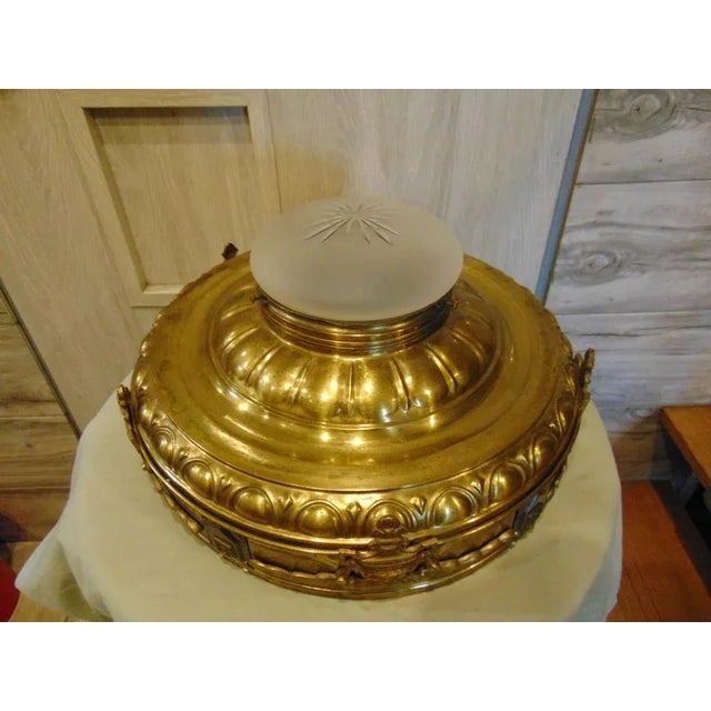 Metal Art Nouveau Brass Ceiling with Applications, 1890s For Sale - Image 7 of 7