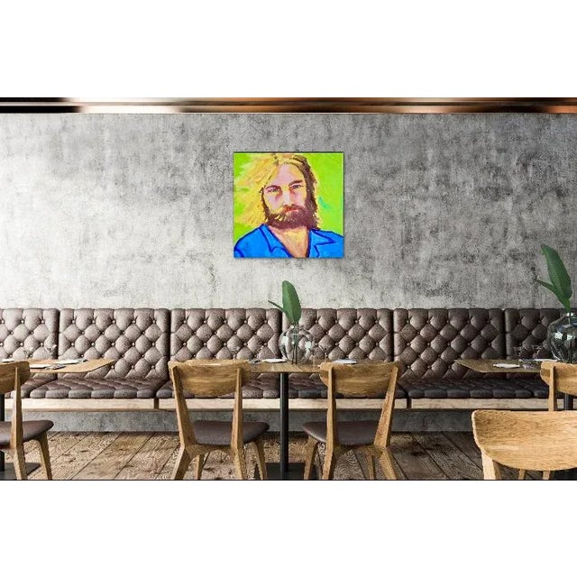 Contemporary Original Modern Pop Art Portrait Oil Painting For Sale - Image 4 of 12