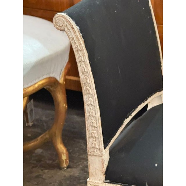 Wood Pair of Vintage Swedish Carved and Painted Benches For Sale - Image 7 of 8