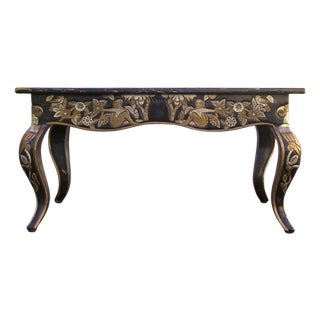 Hand Carved Desk With Jungle Motifs, Early 20th Century For Sale