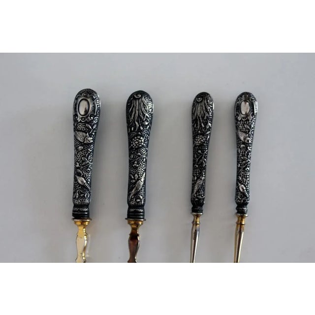 Antique Hunter's Cutlery Set in Original Box, Set of 4 For Sale - Image 10 of 11