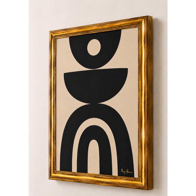 Mid-Century Modern Balance in Form. Painting Framed by Bryan Boomershine For Sale - Image 3 of 8