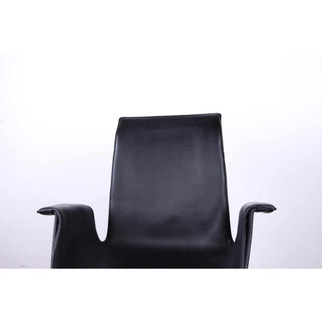Danish Model FK 6725 Armchair in Black Leather and Chromed Steel by Preben Fabricius and Jørgen Kastholm for Walter Knoll, 2000s For Sale - Image 11 of 16