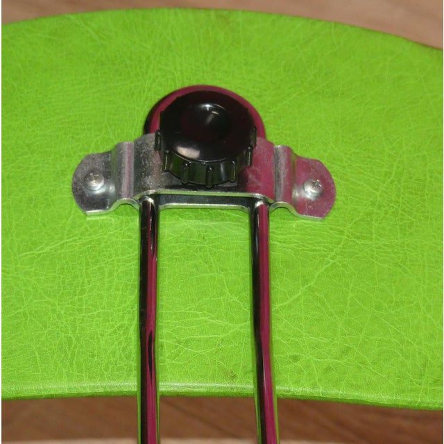 Vintage Swivel Chair in Chrome and Faux Leather, 1960s For Sale - Image 10 of 12