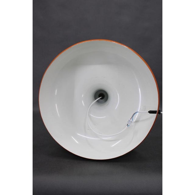 Italian Space Age Lacquered Metal Table Lamp with Milk Glass, 1970s For Sale - Image 6 of 10