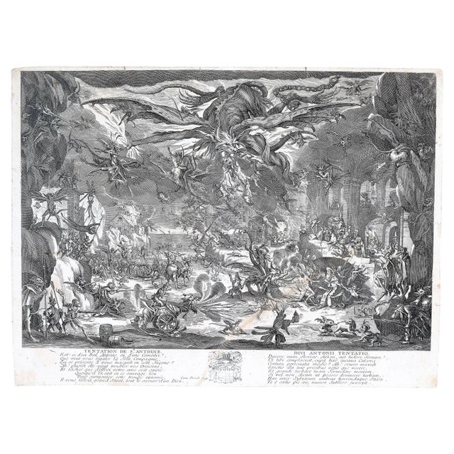 After Jacques Callot, The Temptation of Saint Anthony, Engraving, 17th Century For Sale - Image 6 of 6