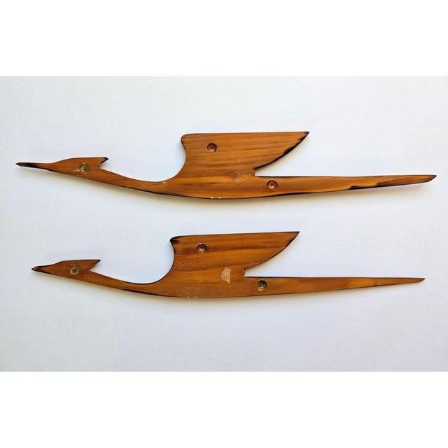 Mid-Century Wooden Wall Sculptures of Birds, 1960s For Sale - Image 11 of 16