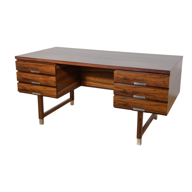 Mid-Century Modern Rosewood Desk from Eigil Petersens Møbelfabrik, Denmark, 1970s For Sale
