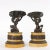 Bronze and Yellow Siena Marble Dishes on Stands, Set of 2 For Sale - Image 4 of 11