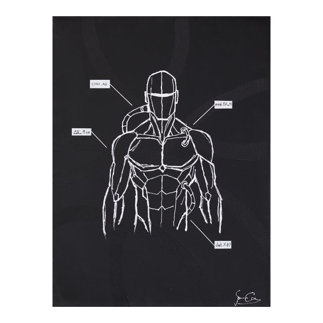 Schematic_17 - Original Contemporary Neo-Expressionist Mixed Media Painting on Canvas by Soren Grau For Sale