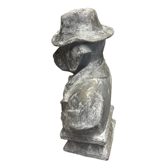 Add a touch of whimsical, distinguished character to your home or garden with this vintage anthropomorphic cast iron bust....