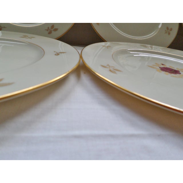 Vintage Lenox "Rhodora" Pattern Salad / Lunch Plates - Set of 8 For Sale In Columbia, SC - Image 6 of 9